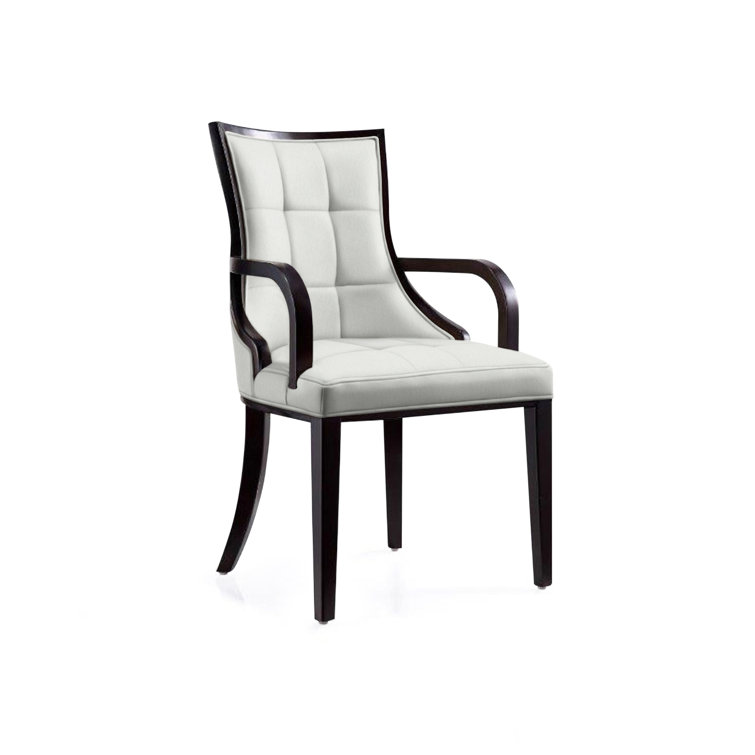 Upholstered Solid Wood Arm chair