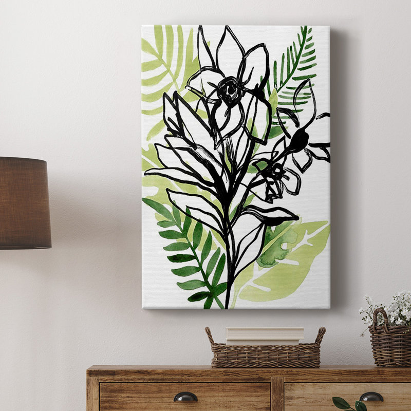 Carnet de croquis tropical II sur toile, H 18 po x l 12 po x P 1 po