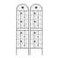 2 Pack Metal Garden Trellis 71" X 19.7" Rustproof Trellis For Climbing Plants Outdoor Flower Support Black-1004492701