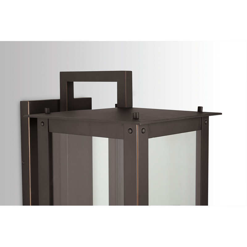 Lanterne murale d'extérieur 4 lumières Lenoir, Bronze huilé
