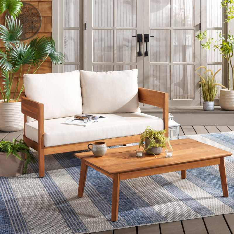 Kaiiden Patio Bench + Table, Natural