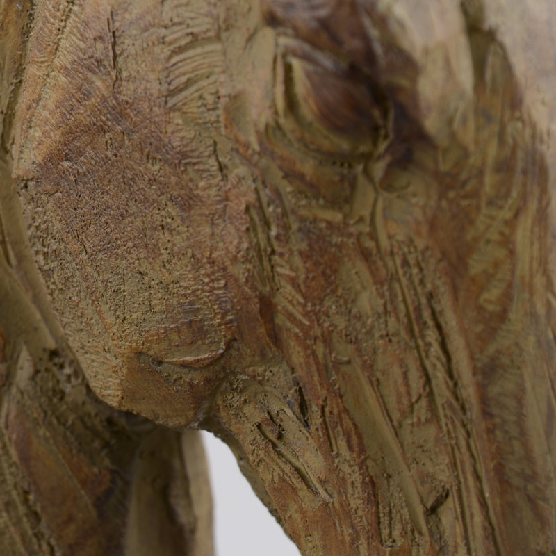 Raphael HORSE HEAD 36cm Carved Wood Effect