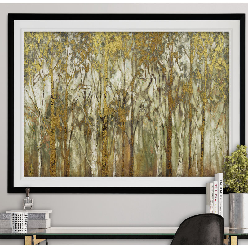 " Birch Grove Panoramic ", Black, 20" H x 24" W x 1.5" D