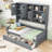 Two Drawers Daybed with Storage Shelves and Slats-1347481203-1347481204