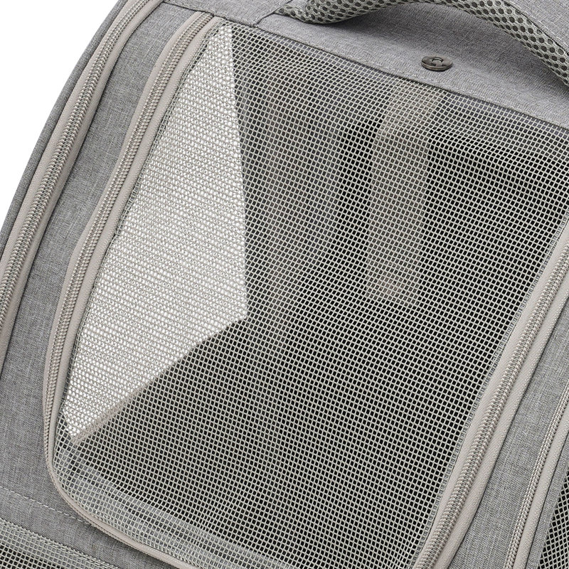 Grey Expandable Pet Carrier Backpack Pet Carrier Backpack