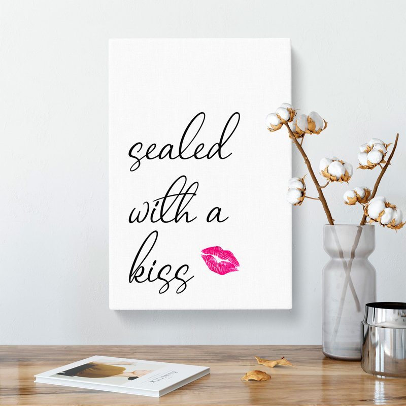 Sealed With A Kiss - Wrapped Canvas Print, 50cm H x 35cm W x 3cm D