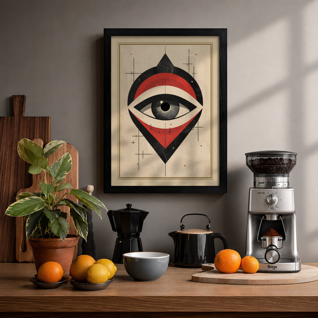 Eye Symbol Geometric - Framed Print