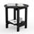 18 Inch Round Outdoor Side Table Adirondack Plastic/Resin Patio Side Table Weather Resistant End Table with Storage Shelf-95290100
