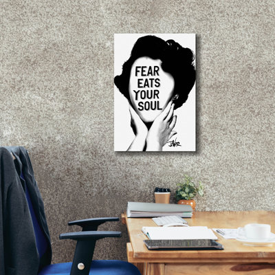 «Fear» par Loui Jover, art mural sur toile