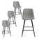 Set of 4 Upholstered Low Back 26" Counter Stool