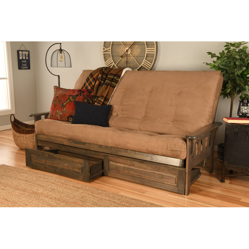Futon avec matelas Stratford, Suède suédine