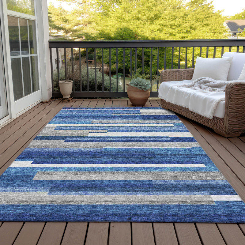 Tapis intérieur / extérieur Malchow avec envers antidérapant, Rectangulaire 3 pi x 5 pi