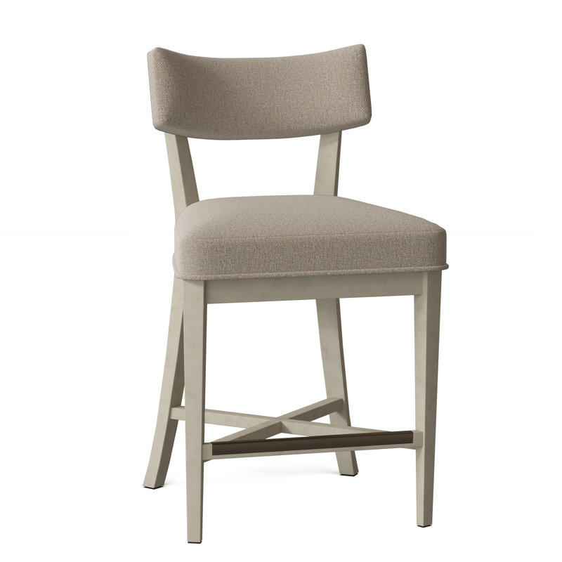 Juliet Upholstered Stool with Solid Wood Frame, Straw (3162 08), Montego Bay, Counter Stool (25.5" Seat Height)