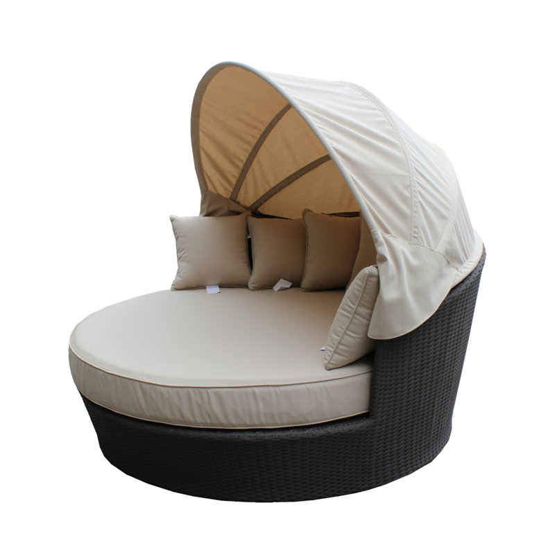 Chaise de patio avec coussin Kappalayil, Beige Antique