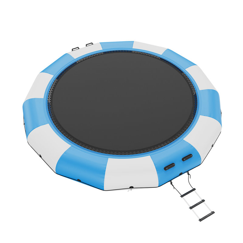 Videur gonflable VEVOR, trampoline aquatique récréatif, plateforme de bain portative, Bleu / blanc