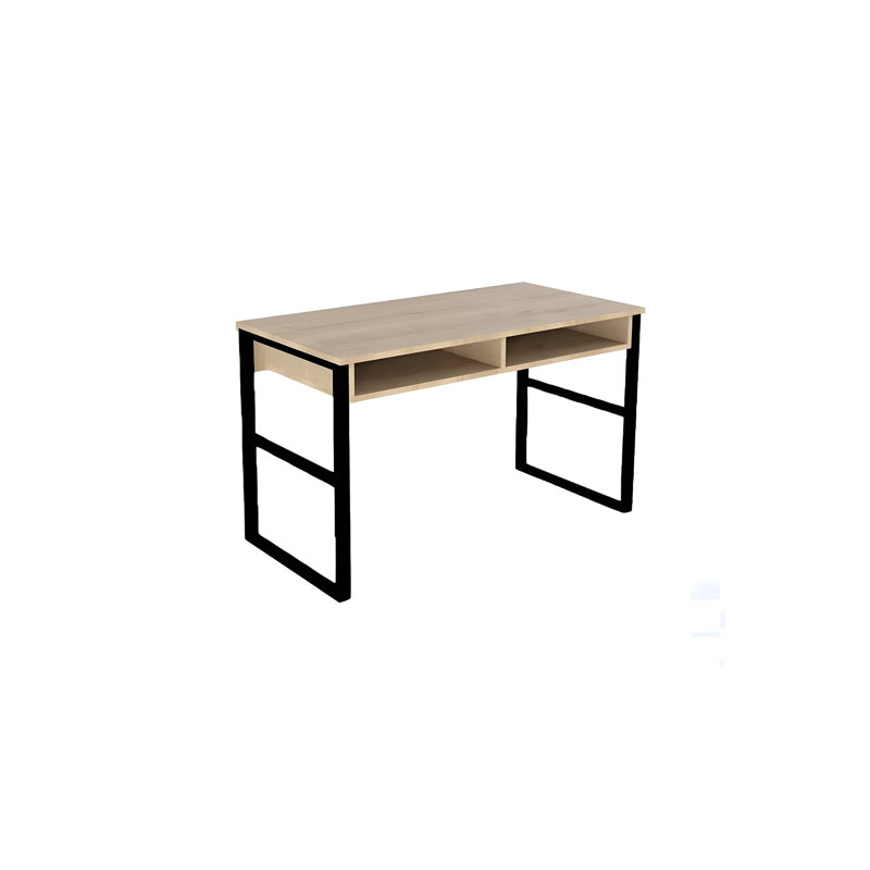 Estrella Metal Base Writing Desk, Walnut