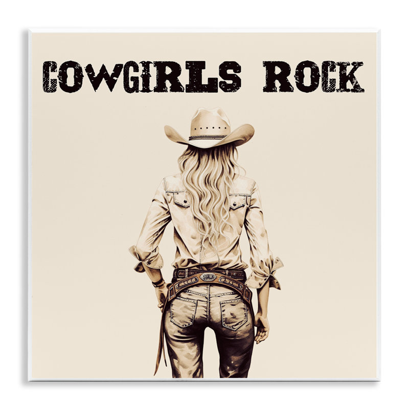 "Cowgirls Rock", art mural sur plaque par Karen Smith
