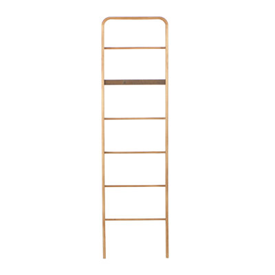 Elegant Dark Wood Ladder Towel Rack