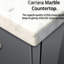 Meuble-lavabo gris foncé 30 po X P 22 po avec miroir à DEL - Espace de rangement généreux entièrement assemblé-120658981