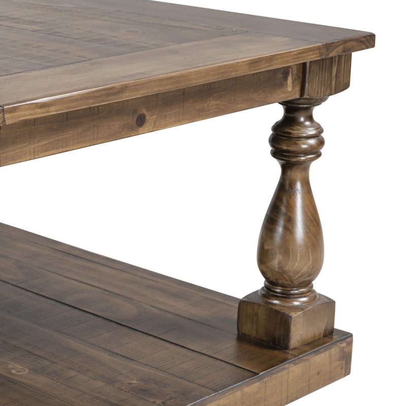 Brhianna Solid Wood Elegant Coffee Table, Walnut