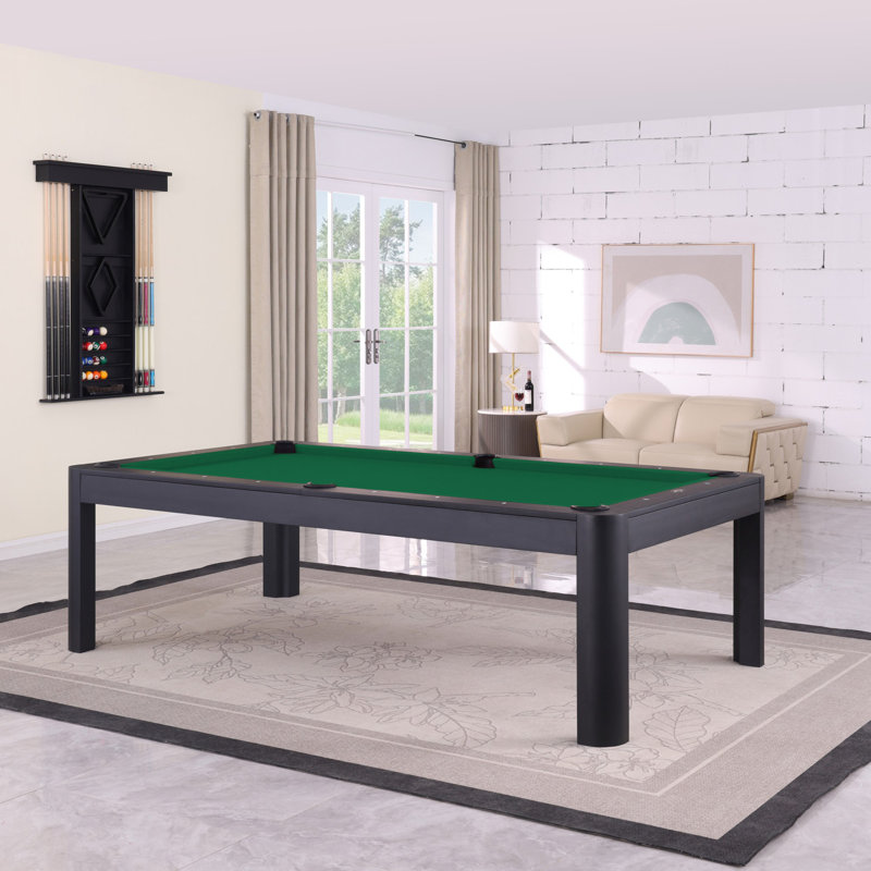 Table de billard en ardoise noire Cadora Duo, Vert jaune, 7 pi, Oui