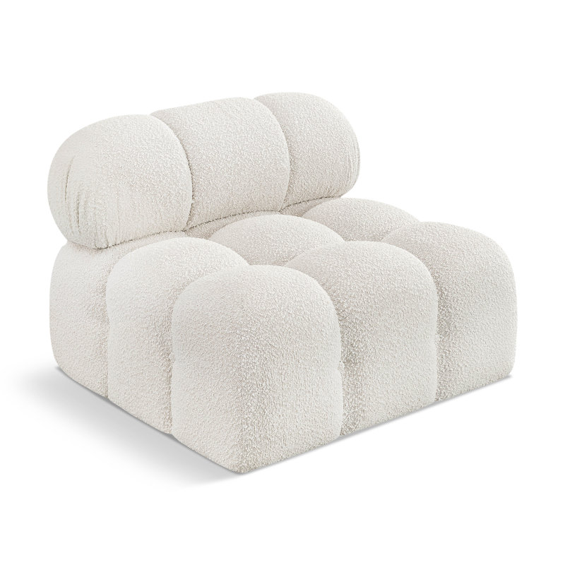 Ames 34 Wide, Cream Boucle Fabric
