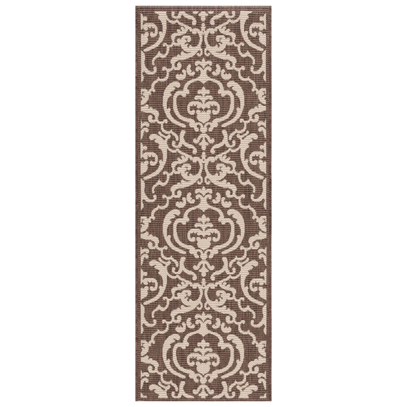 Arellanes Performance Damask Indoor/Outdoor Area Rug, Runner 2'4" x 6'7"