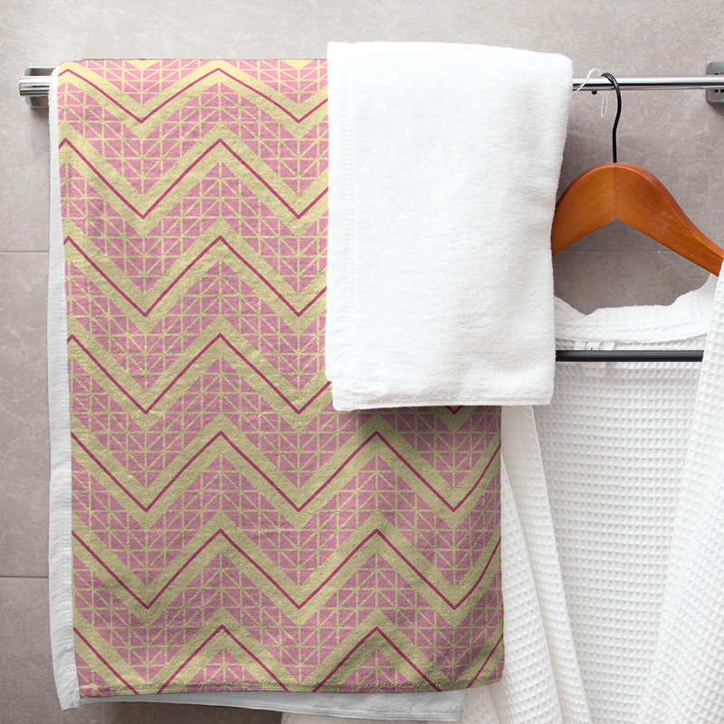 Stephenie Bath Towel, Light Pink/Light Yellow/Dark Pink