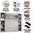 Easy-Lift Murphy Wall Bed in Wood Grain with Two Bookshelves-385874865-377067309