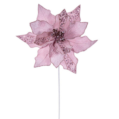 Tige de poinsettia rayée 10 po x 20 po Il comprend trois pièces par sac.