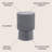 Louisa Modern 19" Fluted Outdoor Accent Table, All-Weather Gray Terrazzo Pedestal Garden Stool & Round Patio Side Table-570025671