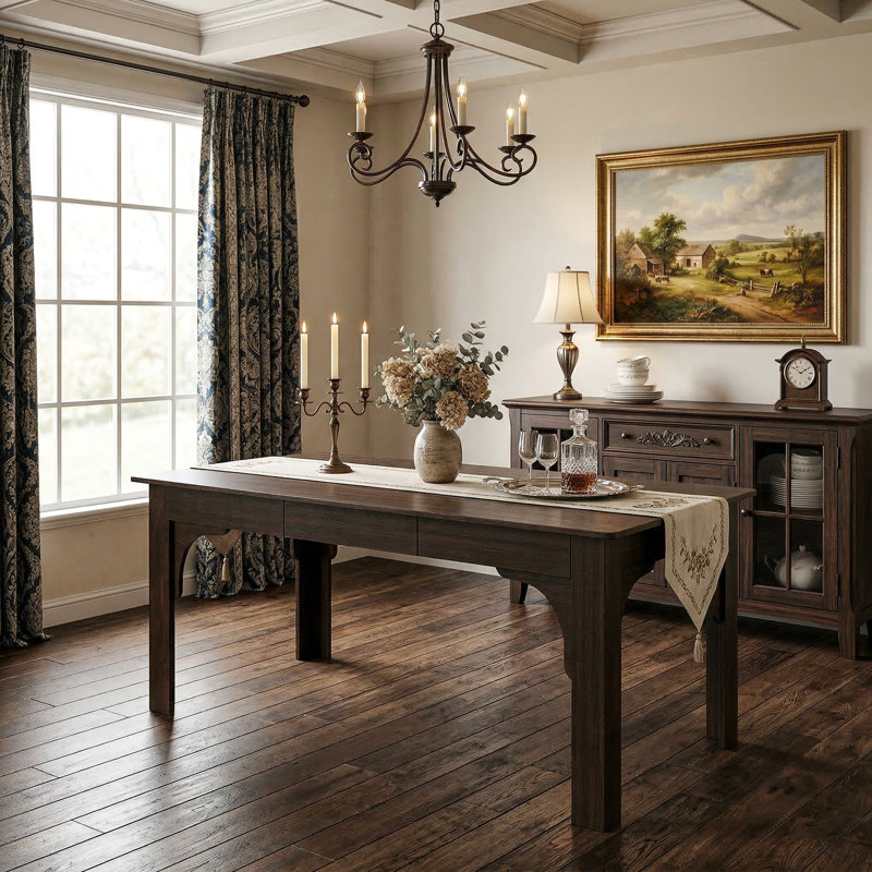 68.9'' W Brown Wood Grain Dining Table