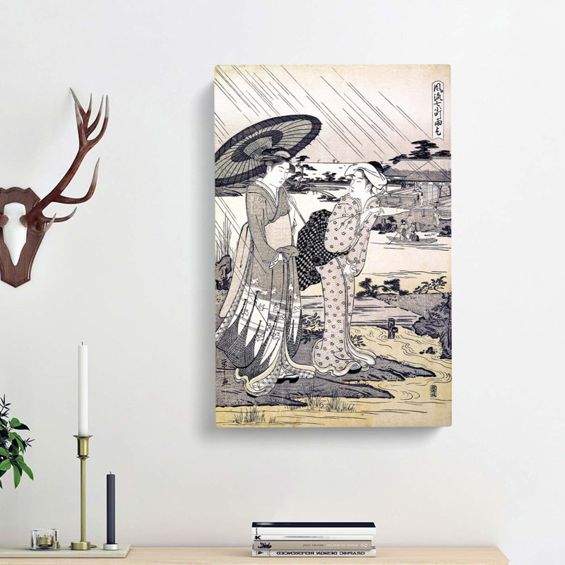 Praying For Rain by Chobunsai Eishi - Wrapped Canvas Painting, 50cm H x 35cm W x 3cm D