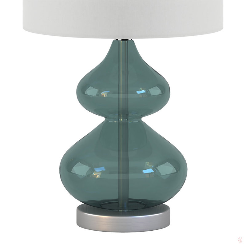 Lampe de table Ellipse, Bleu / Argent