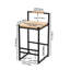 Chaise d'appoint en cuir avec comptoir-131275124-131275125