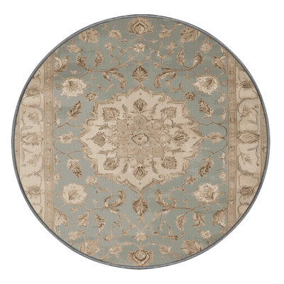 Machine Washable Tabriz Gray Area Rug