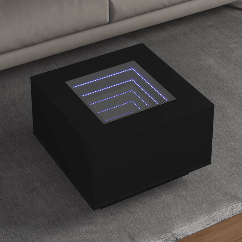 Dalraj Coffee Table, Black, Black/Transparent