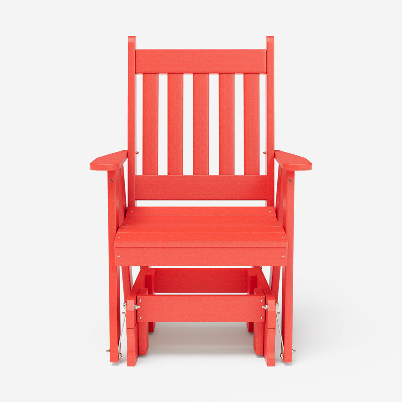 Fauteuil oscillant en plastique recyclé Weber, Rouge vif