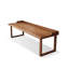 Bureau d'écriture rectangulaire en bois massif brun noisette-118618999