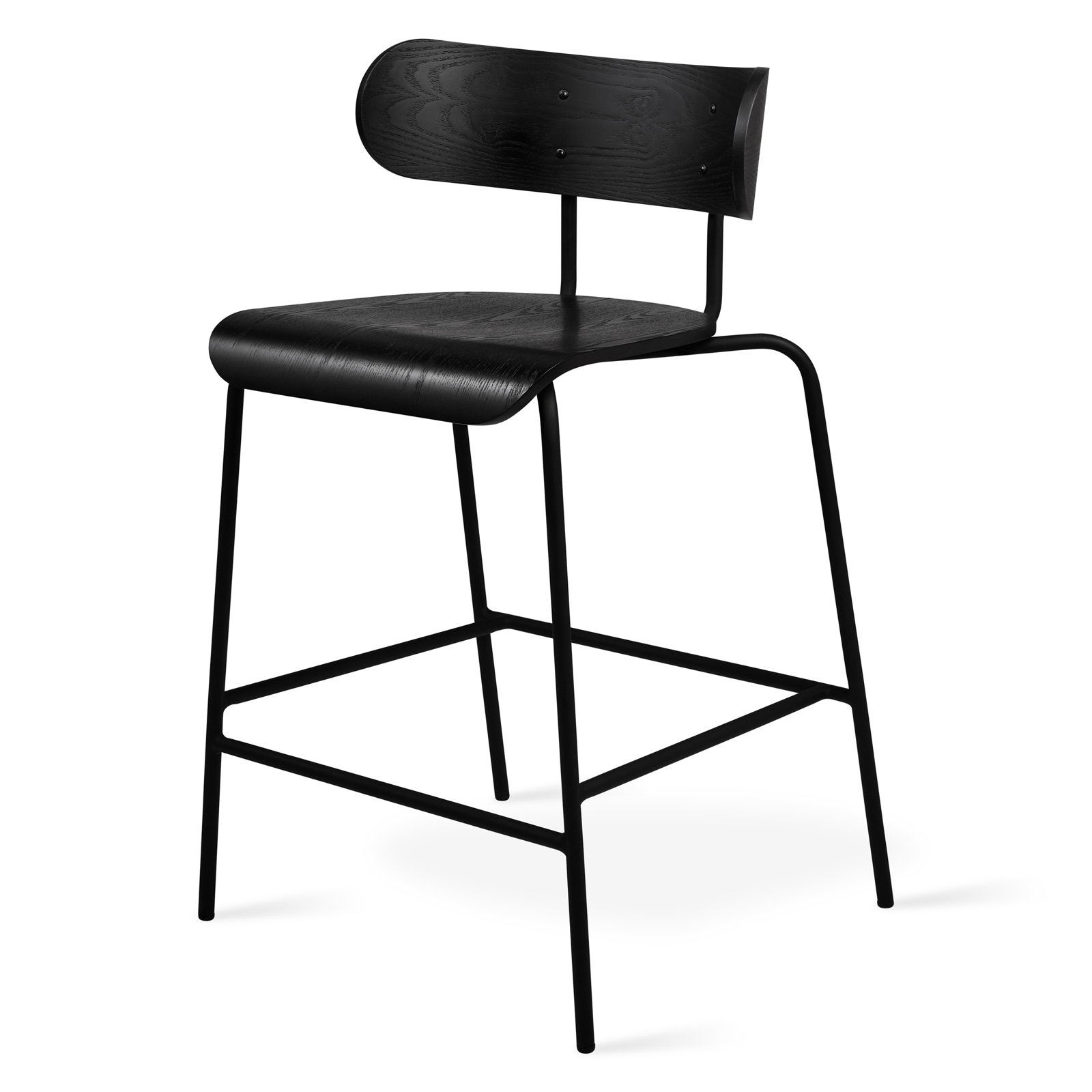 Bantam 24" Bar Stool, Ash Black