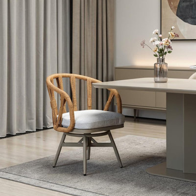  Chaise de salle à manger avec accoudoirs pivotants Alden