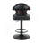 Antique Slate Top Grain Leather Adjustable Stool with Swivel