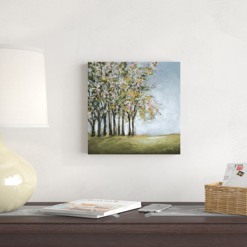 Arbre au printemps, H 12 po x l 12 po x P 1 po