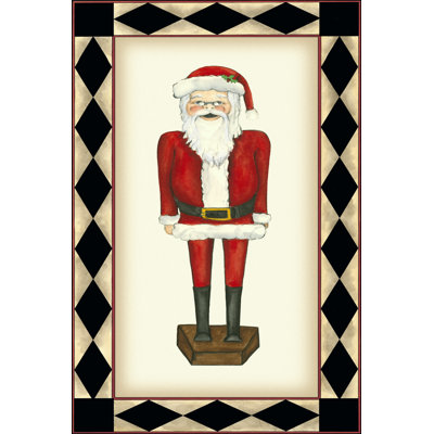 Jolly Santa 1 Piece Wrapped Canvas Painting