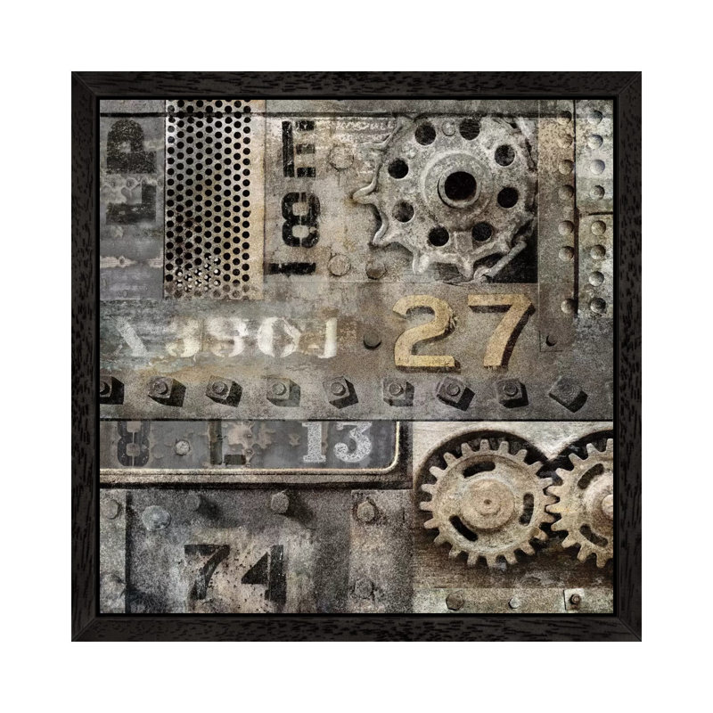 Industrial II by Dylan Matthews - Print on Canvas, 45.72 cm H x 45.72 cm W, Black Framed