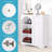 Bristol 1 Door, 1 Drawer Floor Cabinet With Open Shelves - White
