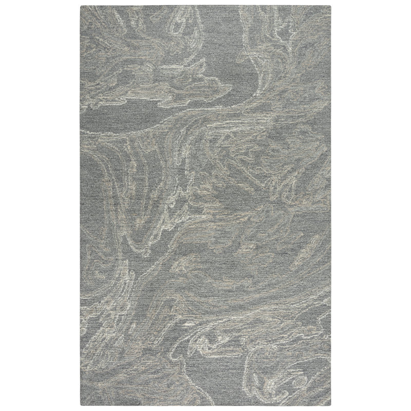 Tapis gris Angelick, Rectangle 7 pi 9 po x 9 pi 9 po
