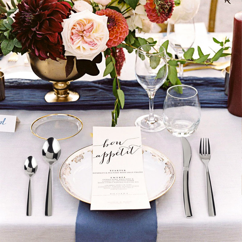 Ophelia & Co. Sarrant 24 Piece Cutlery Set , Service for 6, Silver