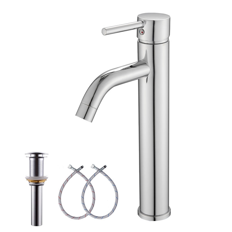 Bathroom Faucet with Drain Assembly, Polished Chrome