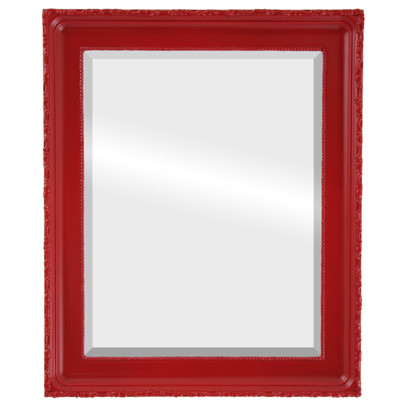 Miroir décoratif biseauté Reposa, Rouge des Fêtes, H 18,63 po x l 14,63 po